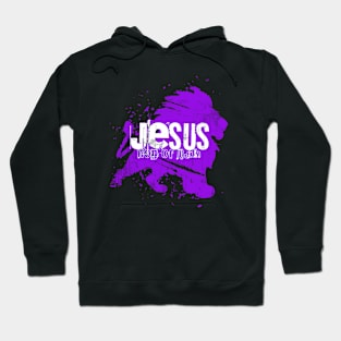 Jesus - Lion of Judah - Streetwear - Purple Hoodie